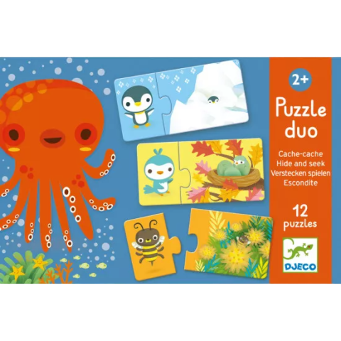 Djeco Puzzle duo - hra na schovávanou